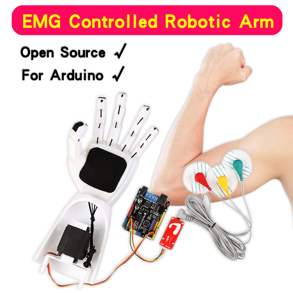 Science Robot - Emg Sensor Robotarm Elektrische Spiersignaalsensor Robotarm,