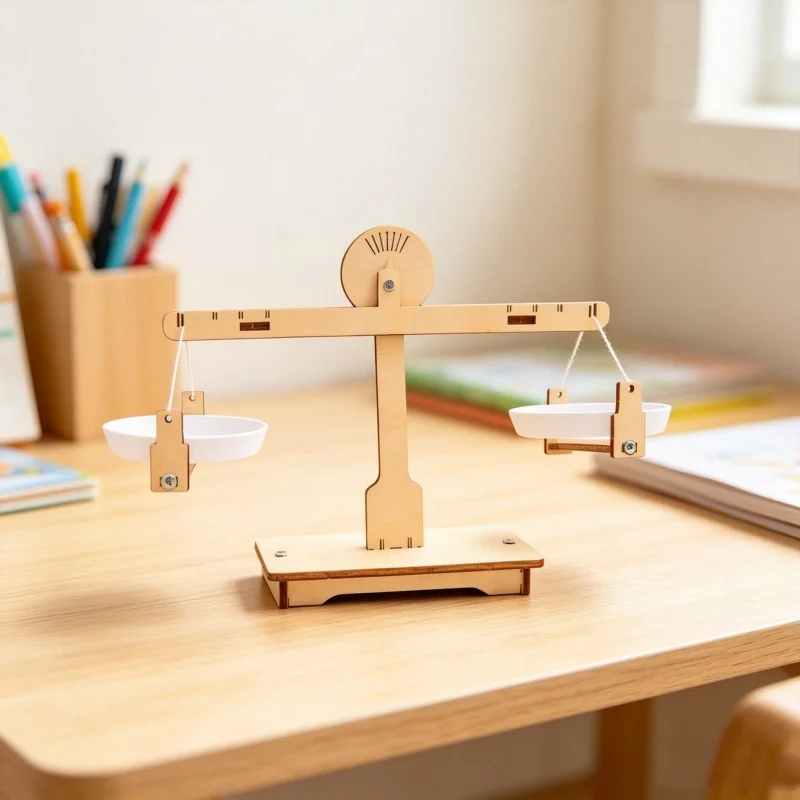 Science Project Physics - Houten DIY Balansweegschaal Bouwpakket STEM Natuurkunde