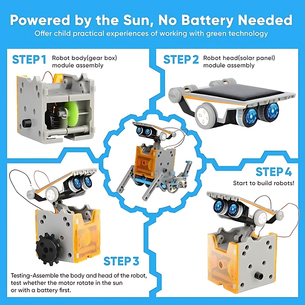 Zonne-robot bouwstenen 12 in 1 - Science Robot recensie en prijs